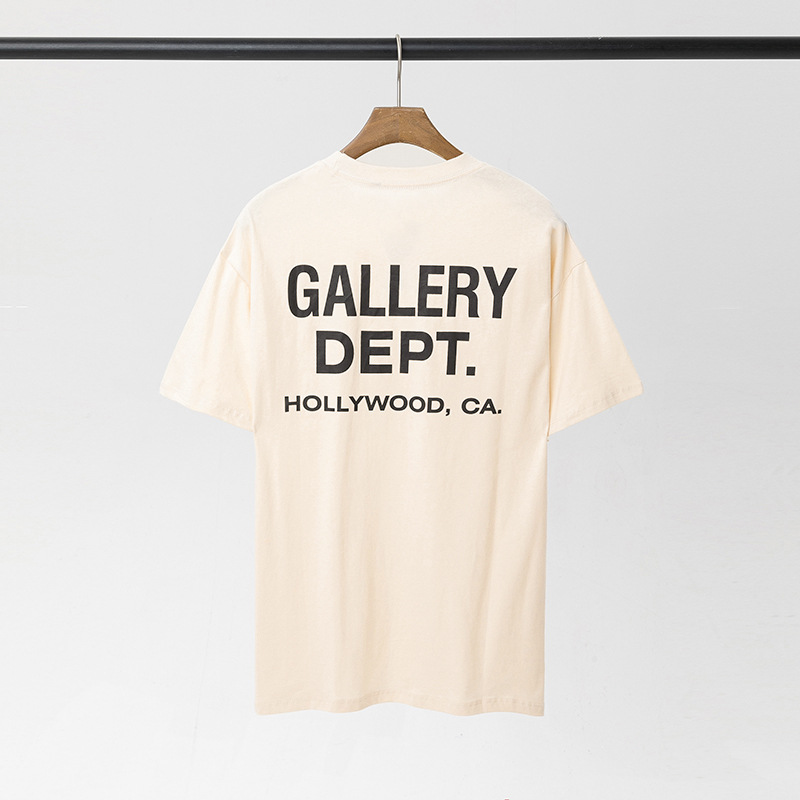 thumbnail for GALLERY tide brand DEPT classic letter slogan LOGO gradient printing short-sleeved T-shirt men and women Tanabata couple outfit