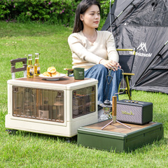 キャンプ車カート屋外折り畳み手押し宅配車キャンプ子供はトレーラーに横になってピクニックカート旅行を引っ張ることができる