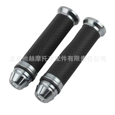 Handlebar Rubber Grips, Motorcycle Handle Cover - cj-021-titanium-color