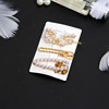 South Korean brand goods, metal hairgrip from pearl, set, hairpins, cute hair accessory, 3 piece set, wholesale