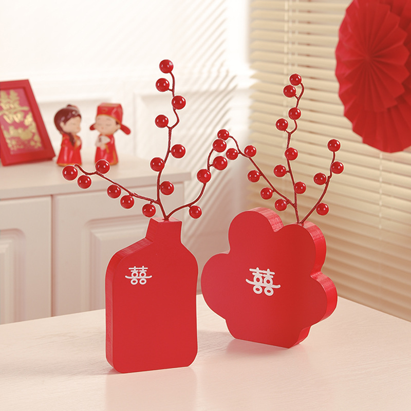 Wedding Wooden Decorations Engagement Scene Setup Bridal Room Living Room Happy Bottle Decoration Sister-in-law Wedding Gift For Newlyweds