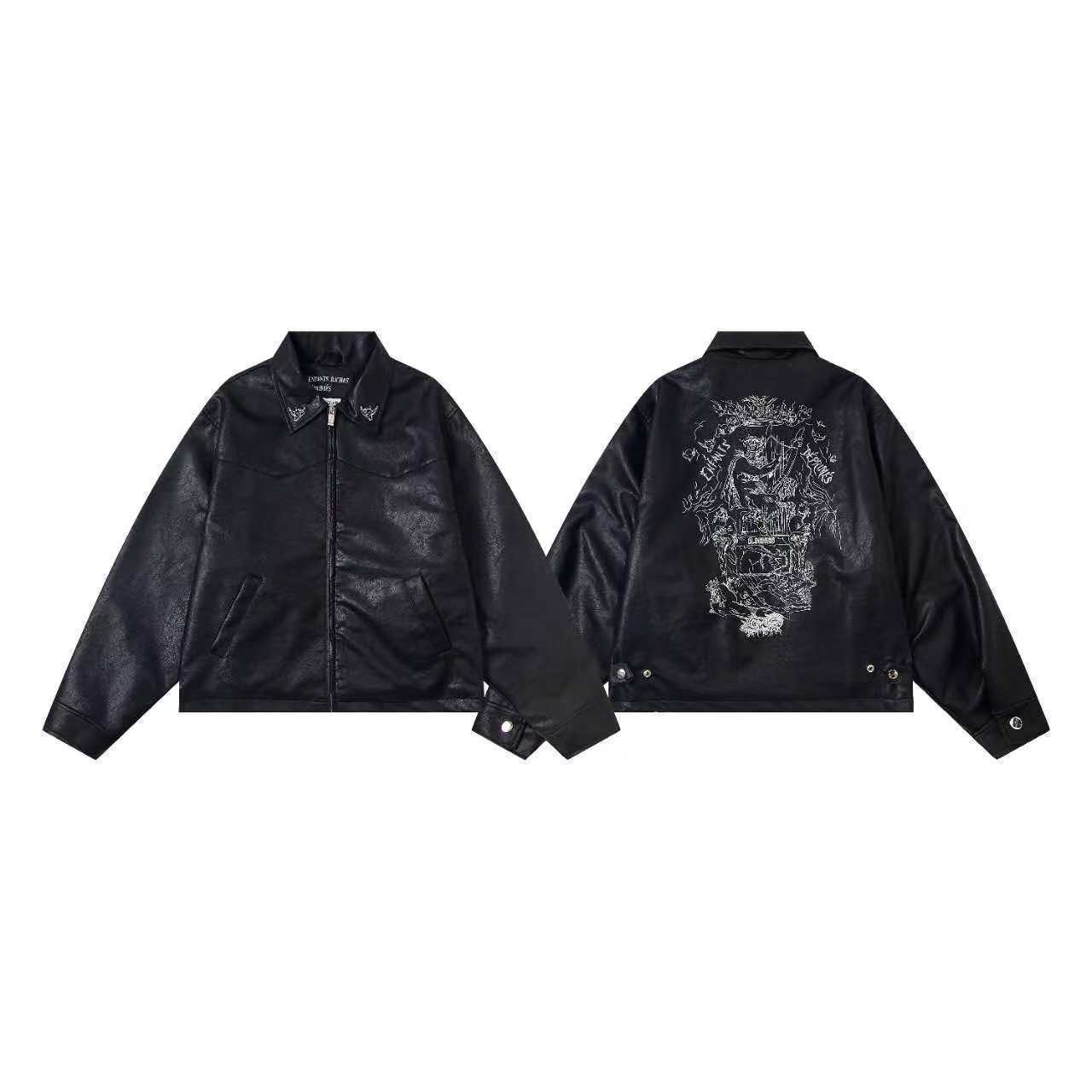 Enfants Riches Deprimes ERD Nueva chaqueta de cuero bordada "principio del amor"