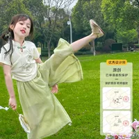 Новый китайский стиль набор для девочек летом оптом новый Hanfu дети могут носить иностранную одежду