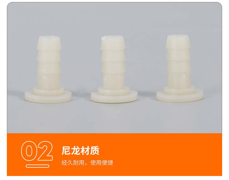 Factory wholesale shower head hose accessories φ9 nylon core bathroom hose accessories spiral nylon plastic joints Item Picture