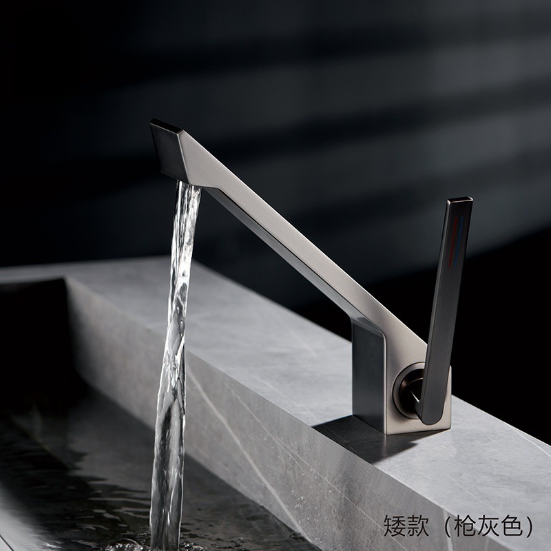 Amazon transfronterizo uno por uno, todo el grifo de lavabo frío y caliente de cobre, cascada creativa de un solo agujero, salida de agua, hotel, villa, hogar