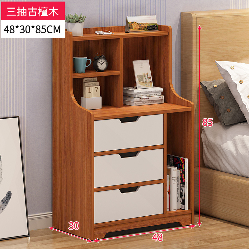 Tabernita de cabecera simple y moderna dormitorio pequeño estante de cabecera de cama de piso pequeño armario de almacenamiento casero armario de almacenamiento