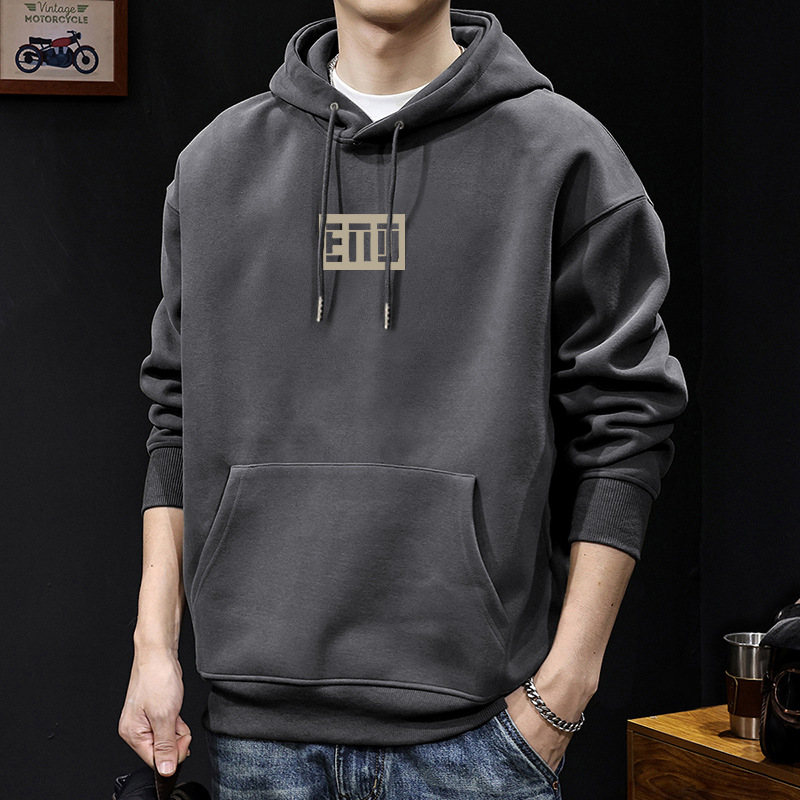 Chaqueta encapuchada de hombre marca de moda de terciopelo de primavera y otoño de hombre nueva chaqueta blanca de moda de hombre chaqueta de moda