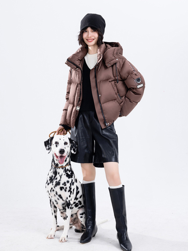2025年冬季新款时尚百搭高级感面包服加厚保暖羽绒服女短款90鸭绒|undefined