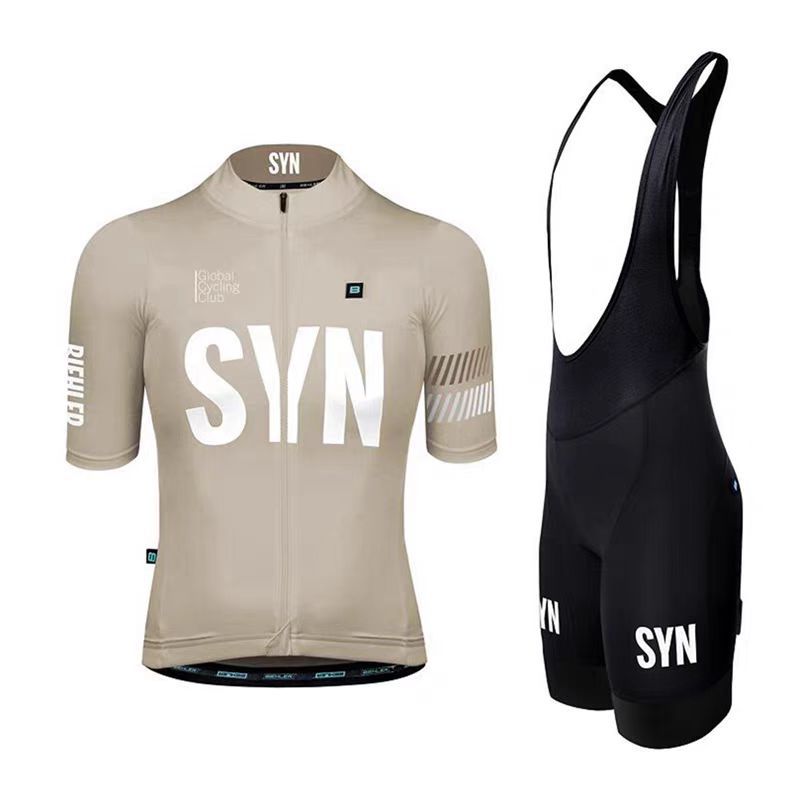 Cross-Border Syn Road Cycling Jersey Short-Sleeve Set for Men, Quick-Dry Breathable Cycling Top and Cycling Pants for Summer