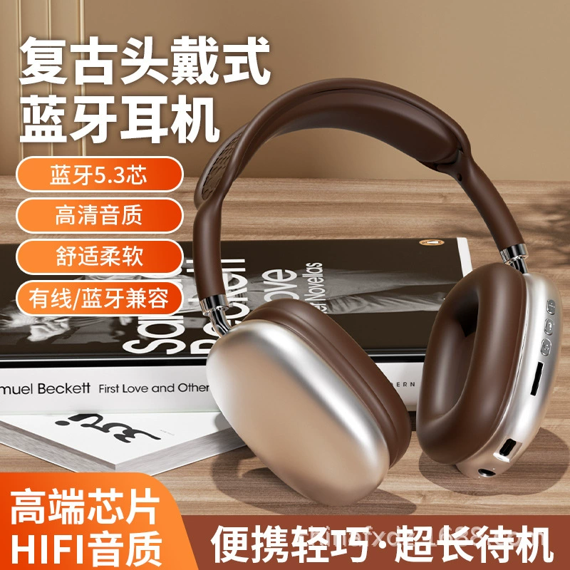Беспроводные Bluetooth-наушники P9, Bluetooth 5.4, Hi‑Fi стерео с микрофоном и TF‑картой
