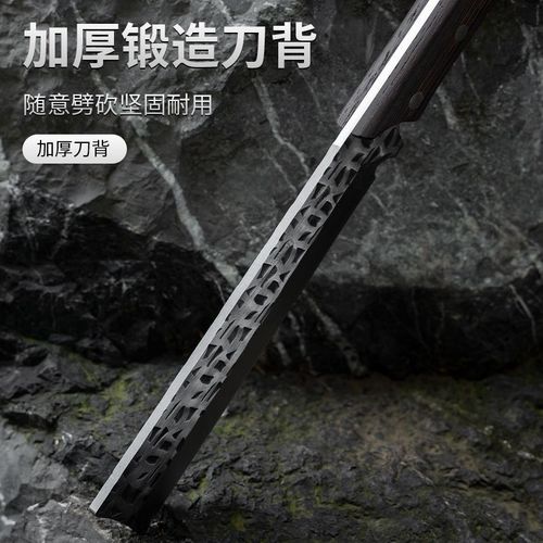 Trendy handmade forged woodcutting axe for outdoor camping, trail clearing, firewood chopping, and multi-purpose use—also perfect as a sharp household kitchen knife for slicing fruits!