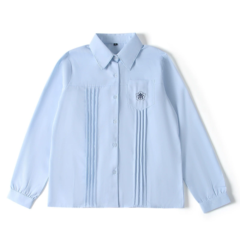 2023 Рубашка с длинным рукавом JK Женская Осенняя форма Японская школа с коротким рукавом угловая бортная органная плиссированная рубашка женская летняя