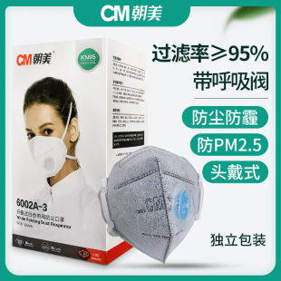 CM/North Korea and the United States 6002A-3 anti-haze bacteria droplet dust mask industrial dust-proof activated carbon KN95 breathing valve