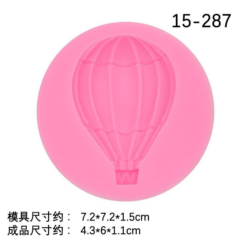 Dibujos Animados globo de aire caliente molde silicona DIY hecho a mano chocolate fondant cake decoración hornear arcilla epoxi