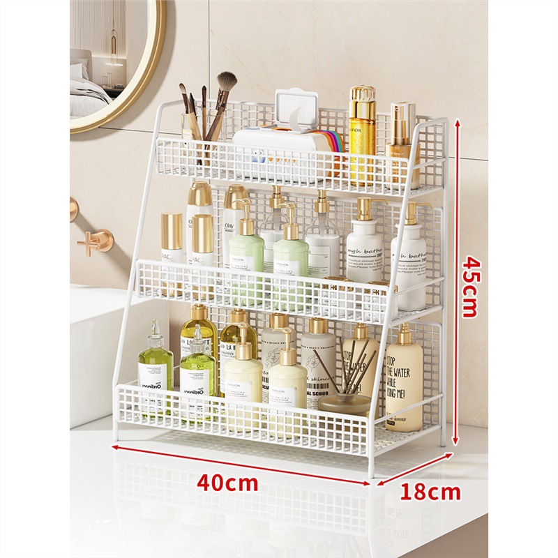 Estante Organizador para Lavabo de Hierro de 4 Niveles para Baño