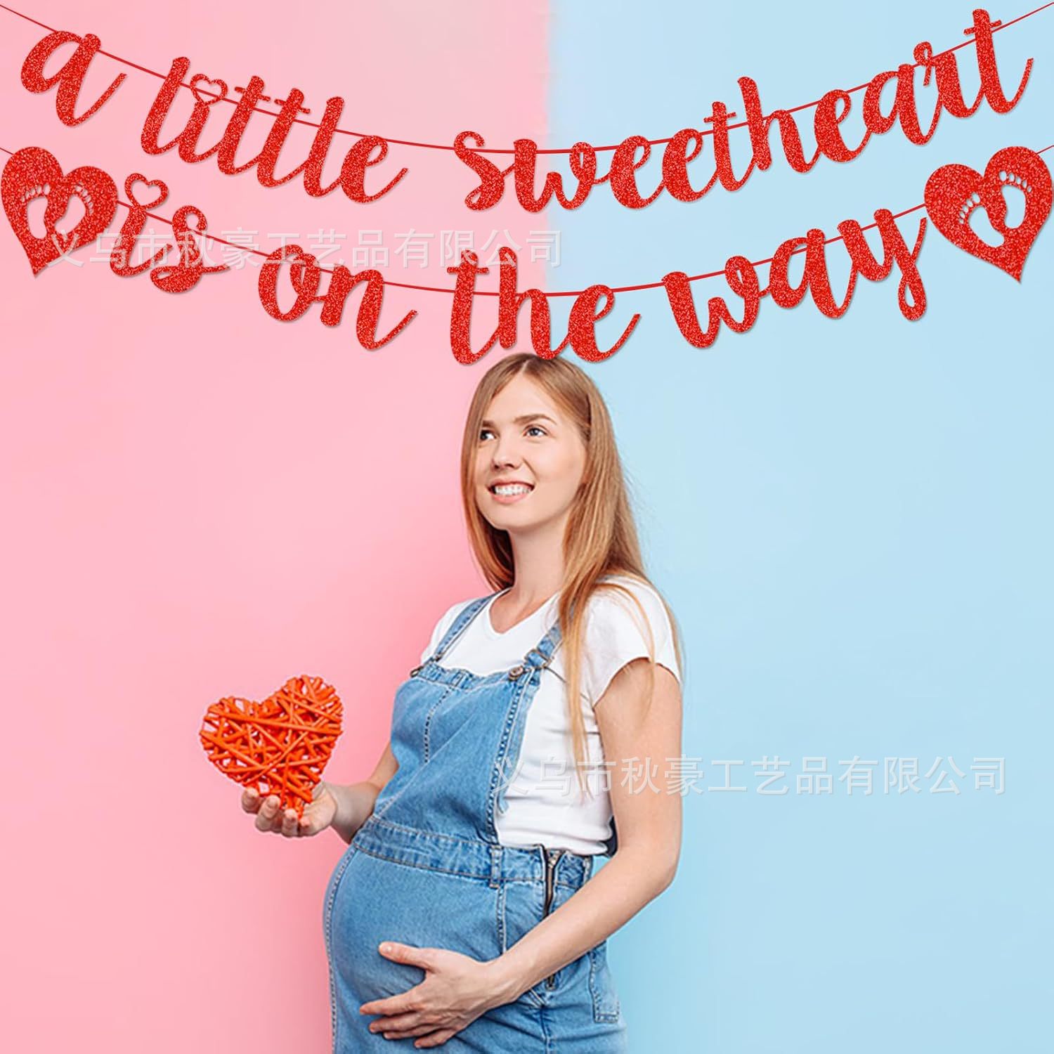 Golden MERRY CHRISTMAS Día de San Valentín tira de banderas de estilo de fiesta en el hogar props de disparo extraer flores