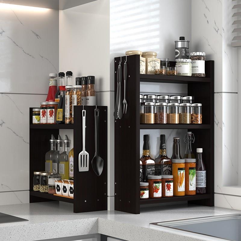 Estante de condimento de encimera de cocina de esquina pequeño estante estrecho estante de cocina multicapa estante de almacenamiento de condimentos de sal y aceite estante de almacenamiento