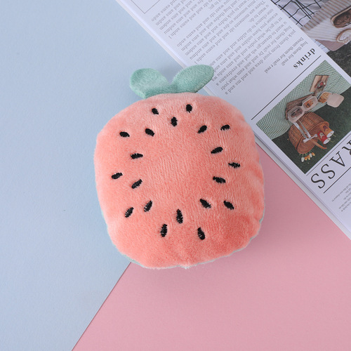 Cross-border Amazon new pet products, cat toys, ring paper, various interactive imitation fruit dog plush toys