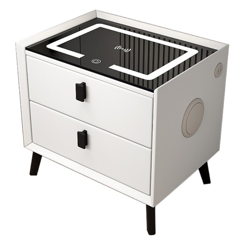 Cross-Border Smart Bedside Table with a Light Luxury and High-End Feel, Modern and Minimalist, Small and Extremely Narrow, Multifunctional and Simple Bedroom Bedside Cabinet