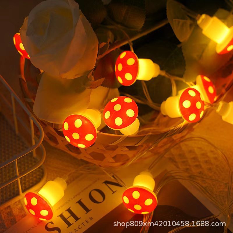 New Led Mushroom Colorful Light String Indoor Kidsren's Room Decoration Garden Courtyard Outdoor Camping Style Atmosphere Decorative Light New Led Mushroom Colorful Light String Indoor Kidsren's Room Decoration Garden Courtyard Outdoor Camping Style Atmosphere Decorative Light