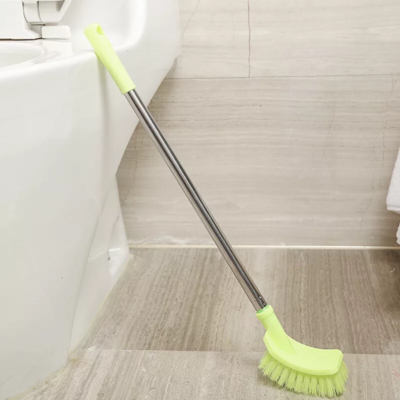 クリエイティブロングハンドルトイレブラシセット浴室トイレブラシ浴室ステンレス鋼クリーニングブラシトイレブラシブラシ|undefined