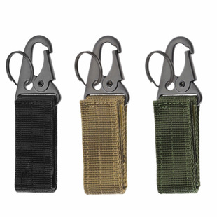 Outdoor multifunctional luggage accessories 2.5cm nylon ribbon Eagle mouth hanging buckle mountaineering hook tactical mountaineering keychain