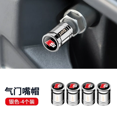 valve: cap tire valve cap - eggshell-s-bright-silver-4-pack