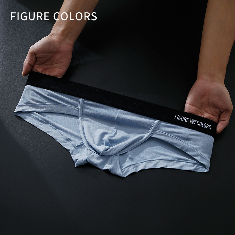 Procesamiento generación modal calzoncillos de los hombres verano transpirable antibacteriano cintura baja calzoncillos de los hombres pantalones de color sólido para hombres