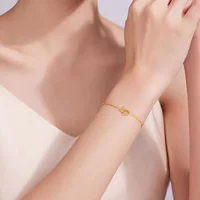 18K золото кольцо блокируя браслет Au750 золото женские легкие Роскошные двойное кольцо 18K праздничные подарки оптом