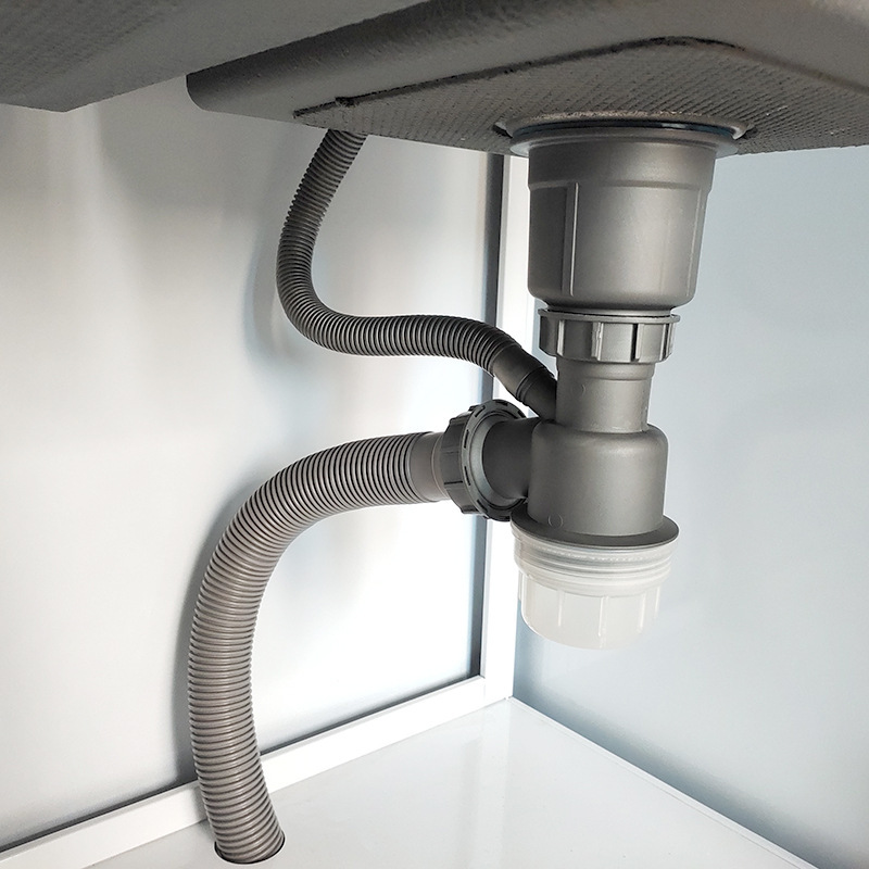 Stainless Steel Single Sink Drain Pipe Kitchen Sink Drain Set Anti-Odor Processor Anti-Odor Cover Stainless Steel Single Sink Drain Pipe Kitchen Sink Drain Set Anti-Odor Processor Anti-Odor Cover