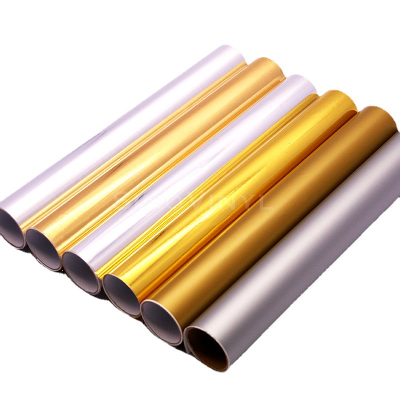 Luz mate oro rosa coche Garland metal coche pegatinas luz oro y plata publicidad letras película mate láser coche pegatinas autoadhesivas