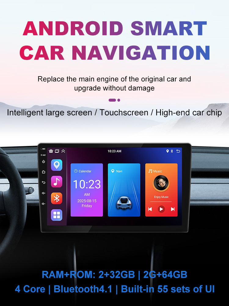 Cross-Border Factory 7/9/ 10inch Universal Android Car Navigation Touch Screen Player with Carplay