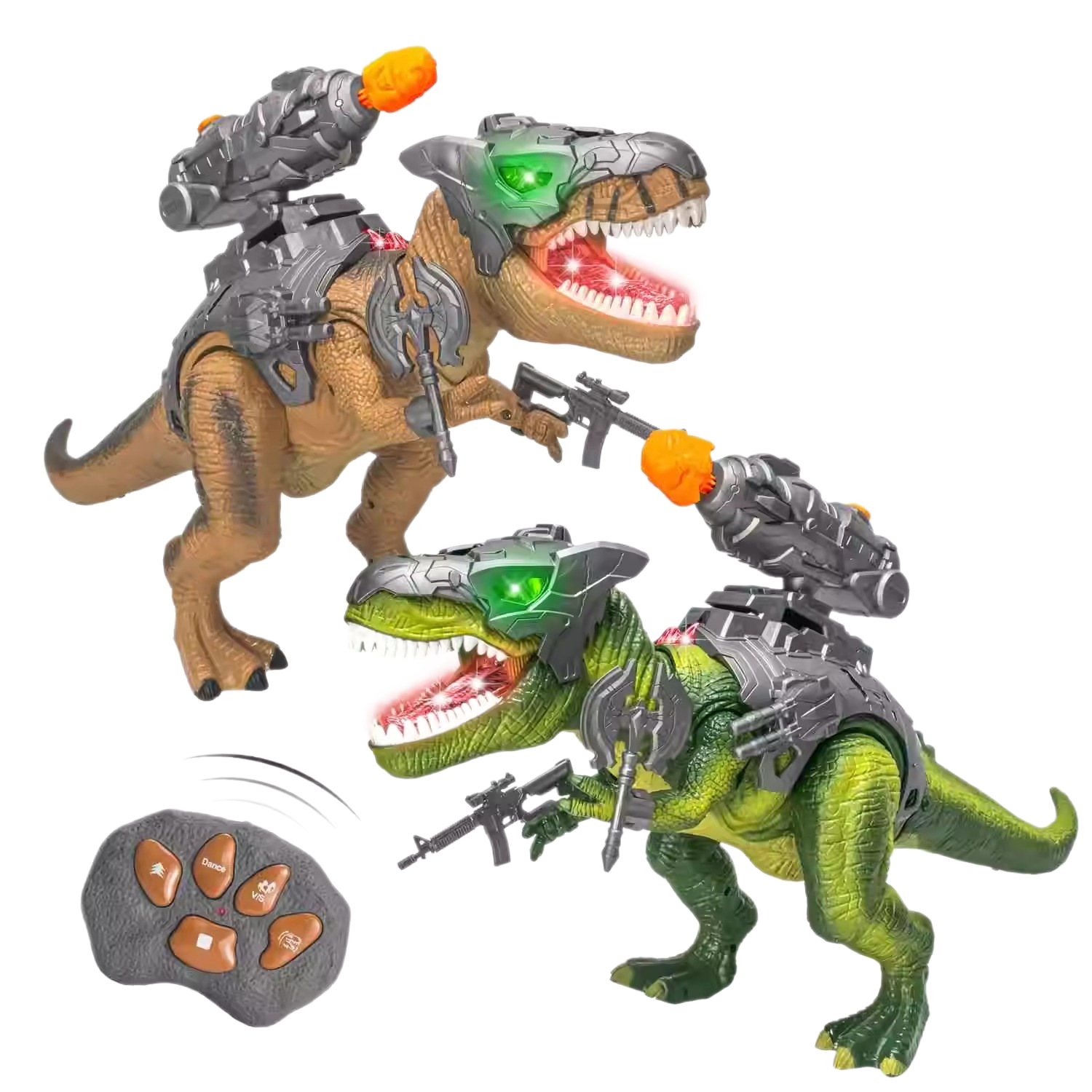 Transfronterizos niños grandes dinosaurios de control remoto llamas de luces pueden caminar modelo de niño control remoto eléctrico juguete tiranosaurus