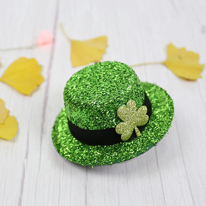 Amazon hot sale St. Patrick's Day hairpin pet Clover topper hairpin Irish Festival party hair accessories
