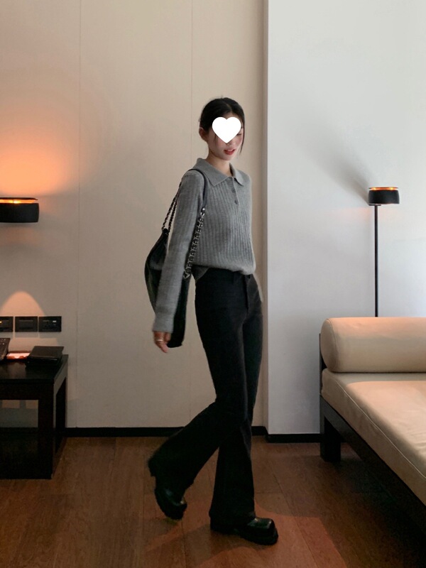 pusumede 摇摆伦巴 复古微喇牛仔裤女高腰显瘦直筒气质休闲喇叭裤|undefined