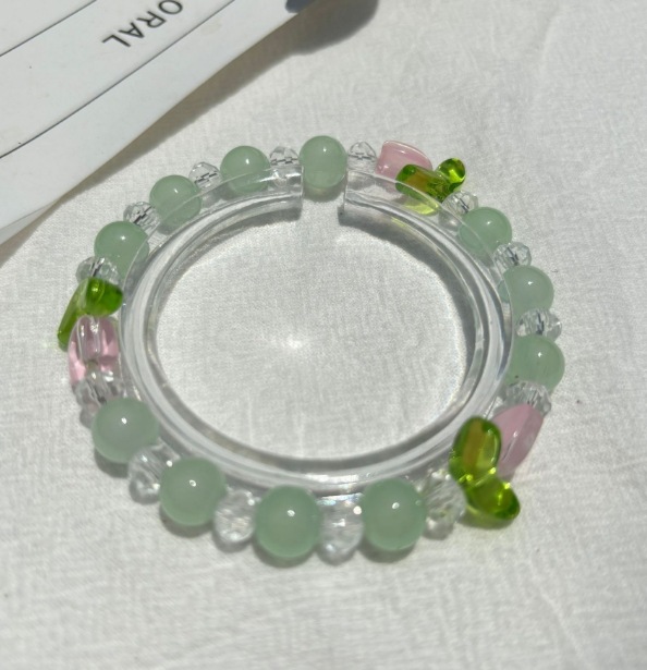 S025-[그린] 튤립 팔찌#SZ215용