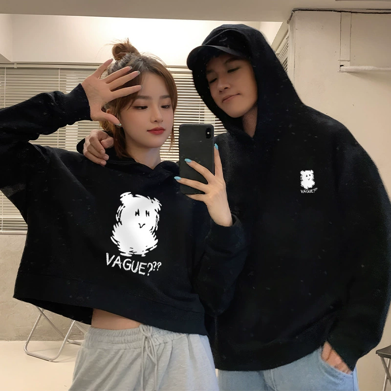 Специальная длинная и короткая пара с капюшоном свитер весна и осень 2024 новый взрывной премиум чувство свободного пальто