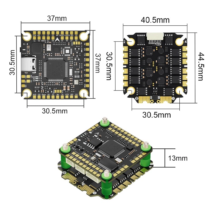Aocoda-RC F455S V4 полётная башня F405 V4 полётный контроллер 55A ESC для модельного самолёта FPV
