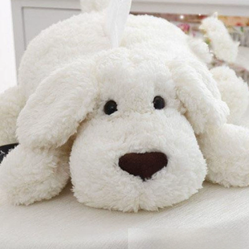 Teddy dog cartoon towel -type car pumping creative armrest box tissue box lying car inner car home paper