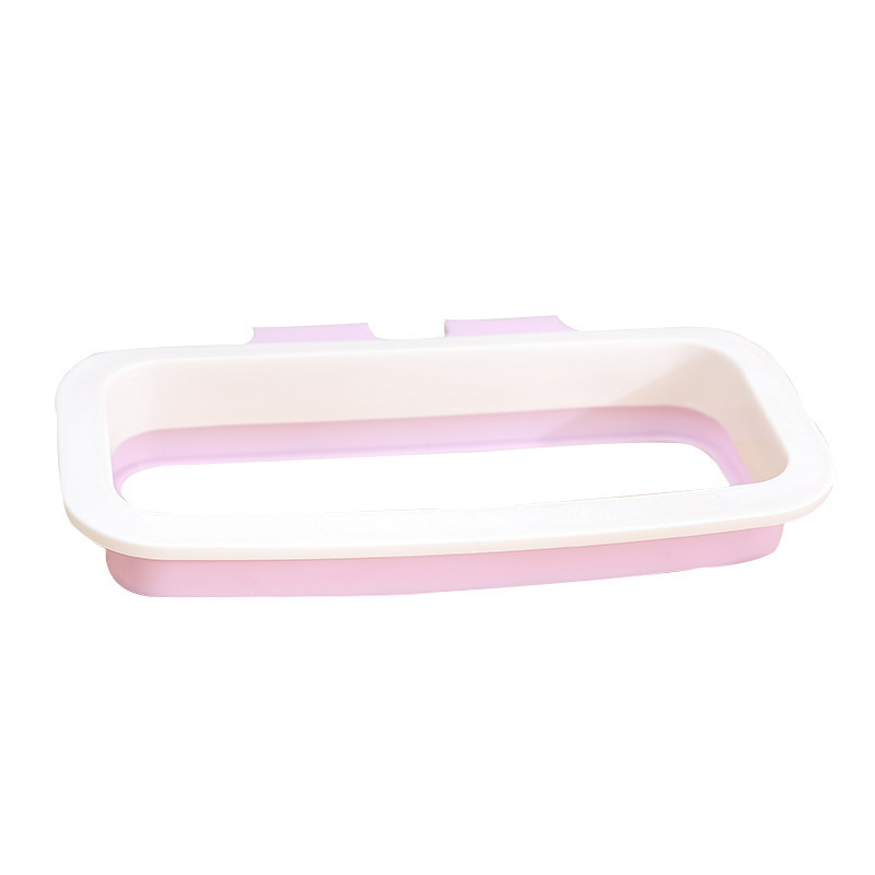 Colgando puerta de la cocina gabinete trasero titular de la bolsa de basura con anti-caída hebilla bolsa de basura rack de almacenamiento