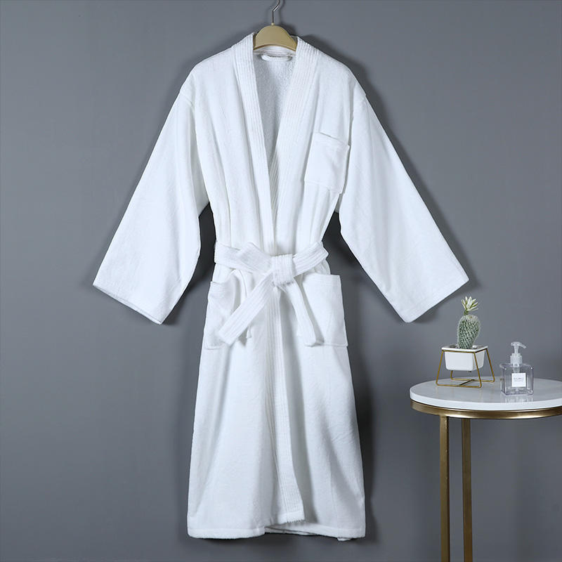 Hotel Cotton Cut Velvet Towel Bathrobe for Men and Women Thickeneded Pure Cotton Soft Absorbent Mid-Length Nightgown Hotel Cotton Cut Velvet Towel Bathrobe for Men and Women Thickeneded Pure Cotton Soft Absorbent Mid-Length Nightgown