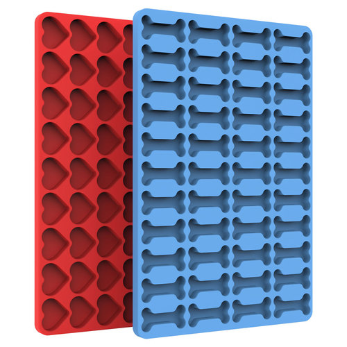 Pet biscuit mold large bone heart shape freeze-dried food grade high temperature resistant silicone mold to make dog food mold