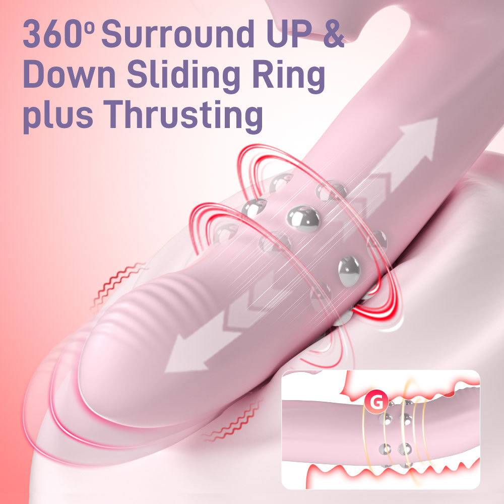 Vibrating Suction Dildo With Retractable Beads For Women_voghion.com