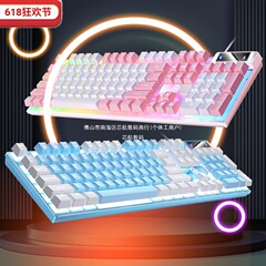 Silver Eagle K500 メカニカルフィールキーボード USB 有線コンピュータデスクトップライトサウンドオフィス e スポーツゲームマウスセット