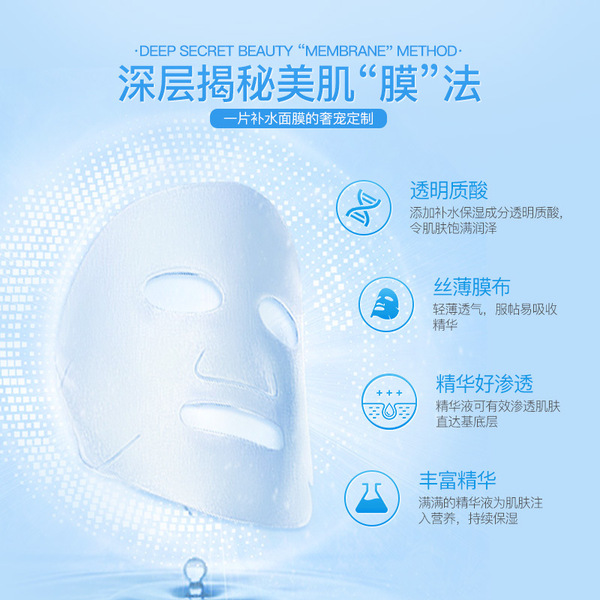 moisturizing nutritious face mask with hyaluronic acid for skin care