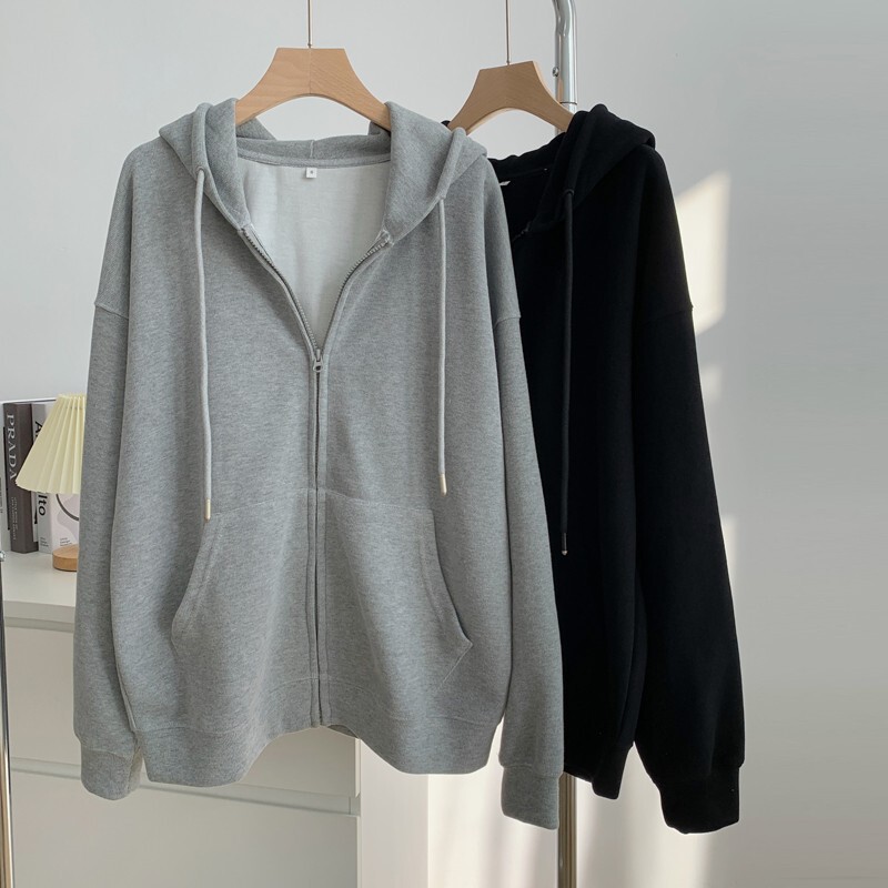 Live Broadcast Same Style Kangaroo Hooded Sweater Women's Spring and Autumn Loose Zipper Long Sleeve Top fleece-lined Thickened Cardigan Jacket Live Broadcast Same Style Kangaroo Hooded Sweater Women's Spring and Autumn Loose Zipper Long Sleeve Top fleece-lined Thickened Cardigan Jacket