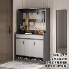 O·EM 鞋柜家用门口室内玄关柜入户储物柜大容量带挂衣架一体鞋架