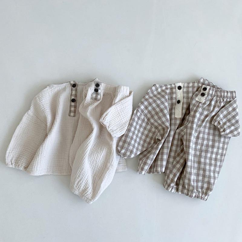 婴儿衣服春秋薄款休闲棉麻小童两件套六个月一岁男女宝宝春秋夏装|undefined