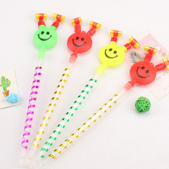 Large size dragon face smiling long rod trumpet whistle children's toy, street stall origin, promotional small gifts wholesale