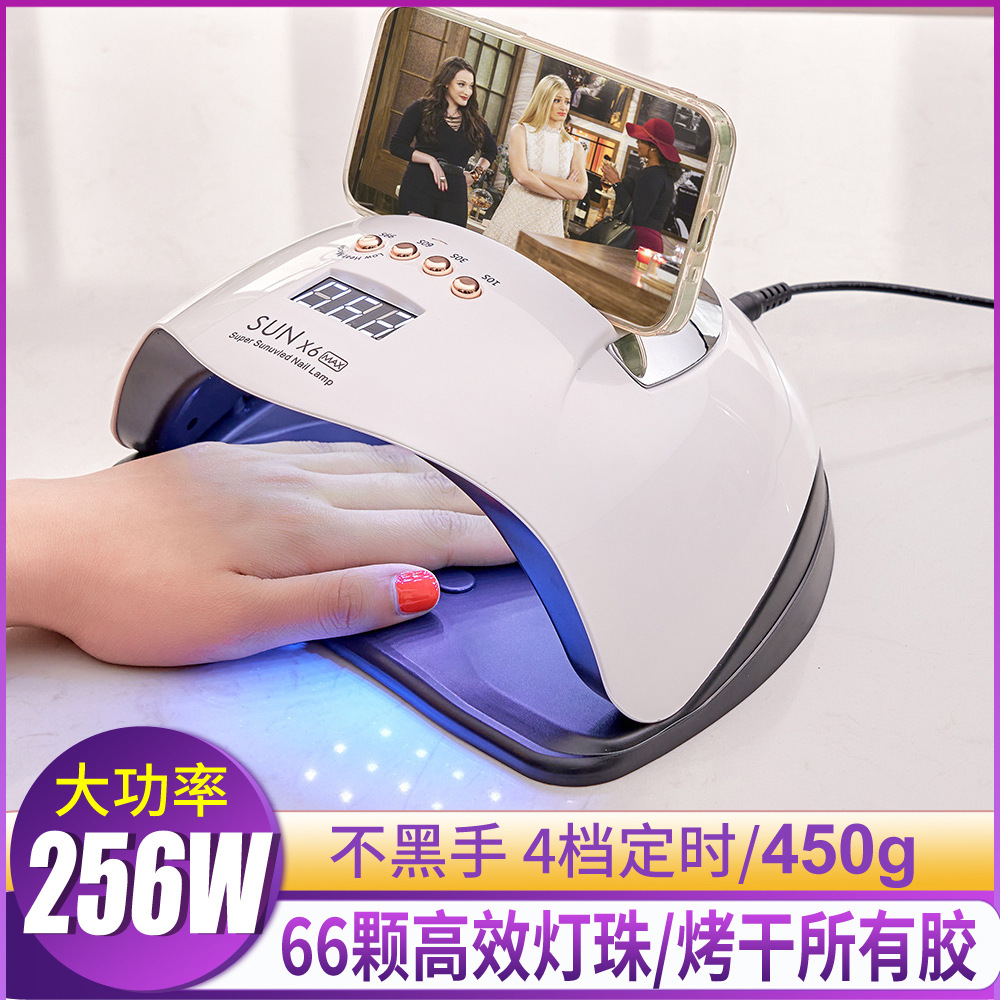 Lámpara de uñas de alta potencia, sensor inteligente, sincronización, fototerapia, máquina de uñas, lámpara de horneado de uñas LED, no máquina de uñas de mano negra